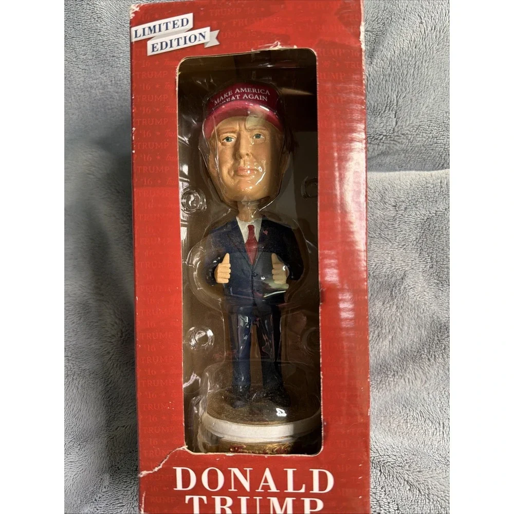 Limited Edition President Donald Trump Bobblehead Collectible Figure MAGA Hat